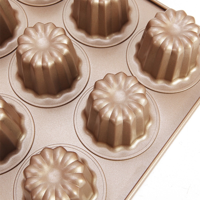 Khuôn Làm Bánh Canele Màu Vàng Chất Lượng Cao
