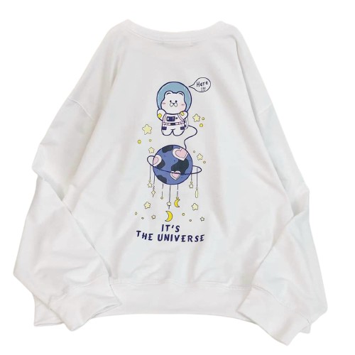 [Mã FAMAYWA giảm 10K đơn 50K] Áo Sweater Hình Quả Cầu Universe Chất Thun Nỉ Ngoại Đẹp Nam Nữ Unisex - Villain