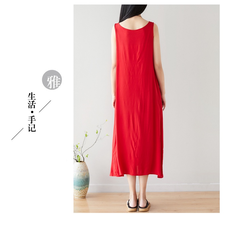 {Hàng sẵn} Đầm linen dáng suông vải mềm mát, đầm ulizzang đi biển