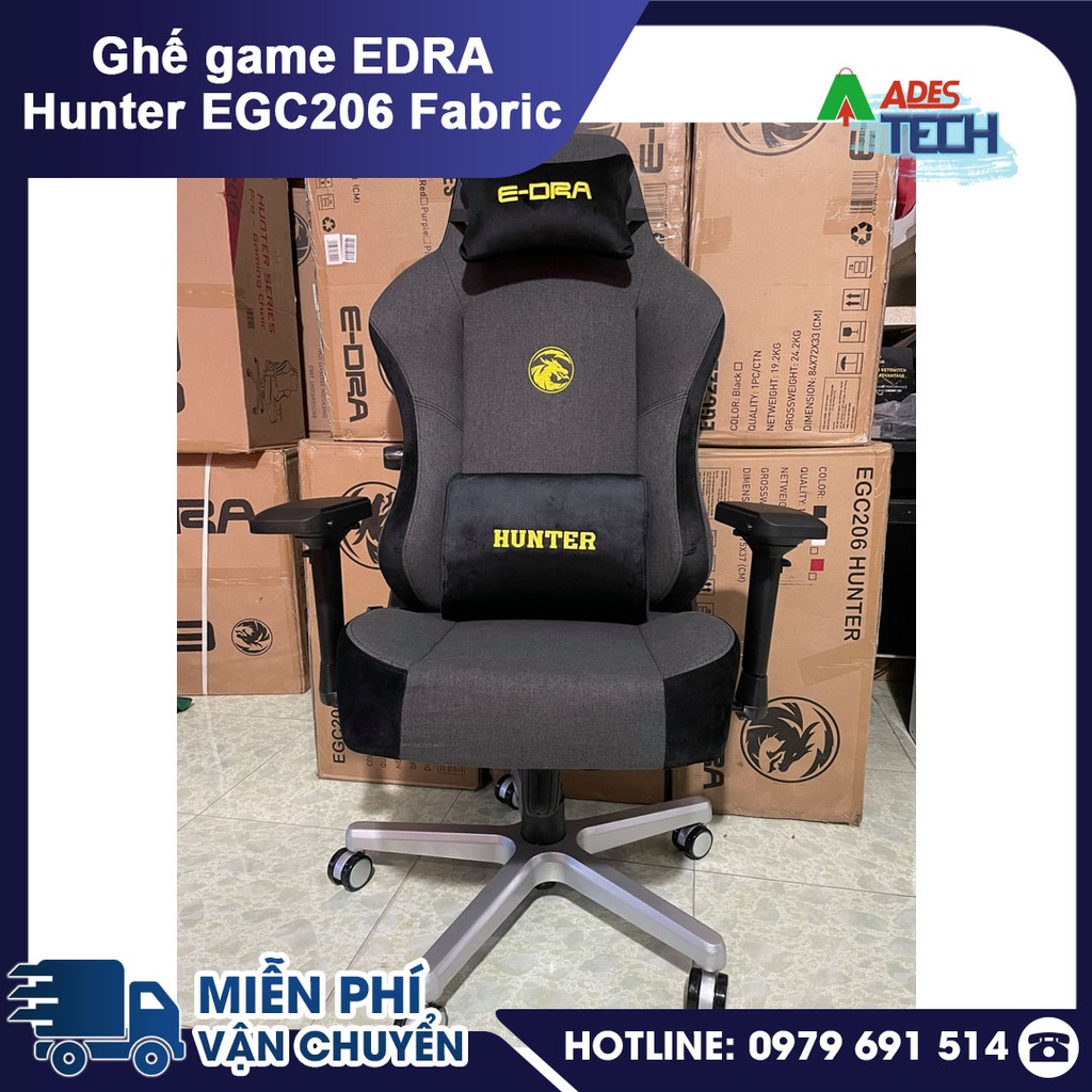 Ghế chơi game EDRA Hunter EGC206 Fabric - HÀNG CHÍNH HÃNG NEW 2022 - Hành trình trở thành game thủ