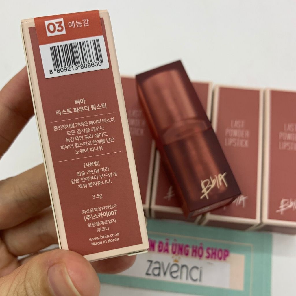 Son Lì BBIA Last Powder Lipstick Dạng Thỏi Không Trôi (3,5g)