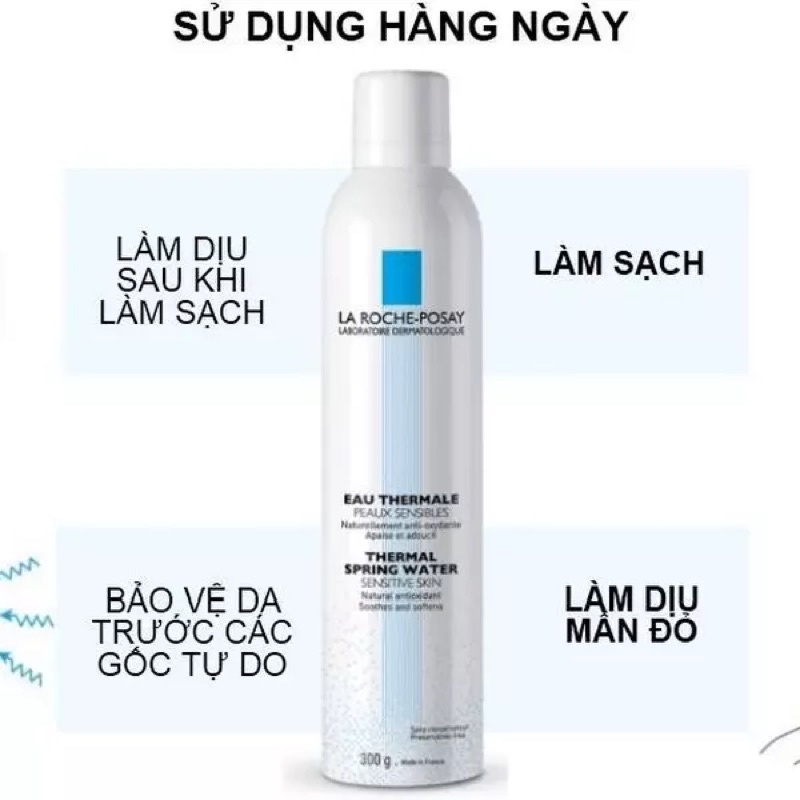 Nước xịt khoáng làm sạch và làm dịu cho da nhạy cảm La Roche-Posay Thermal Spring Water 50ml