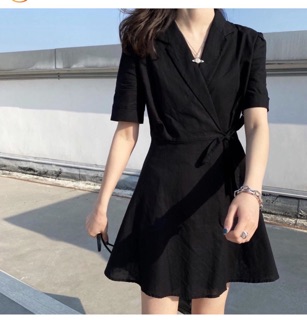 ĐẦM VEST ĐẮP CHÉO CỘT EO