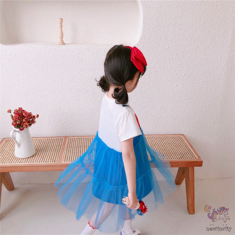 Đầm In Hoạt Hình Cho Bé Gái