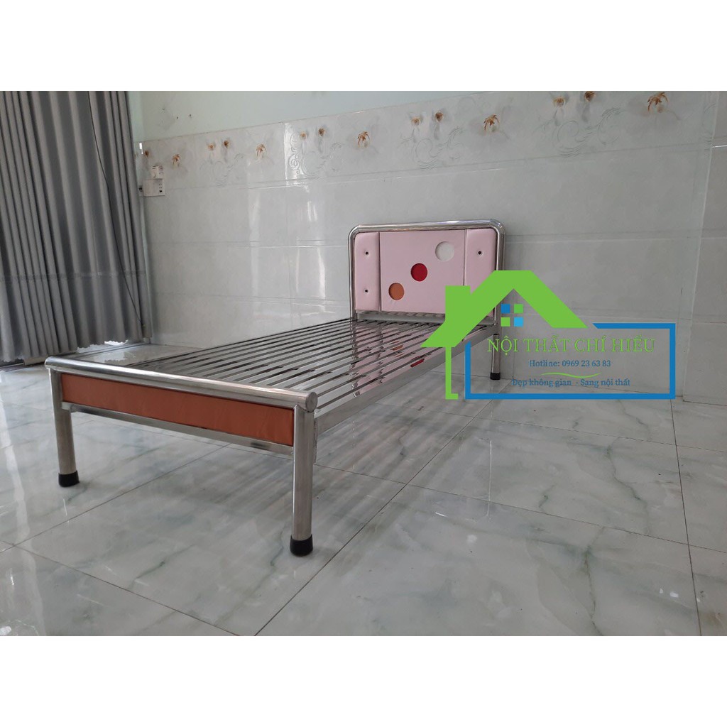 Giường ngủ inox tròn cao cấp nhiều kích thước từ 1m đến 1m8x2m Mẫu 03 - Nội Thất Chí Hiếu