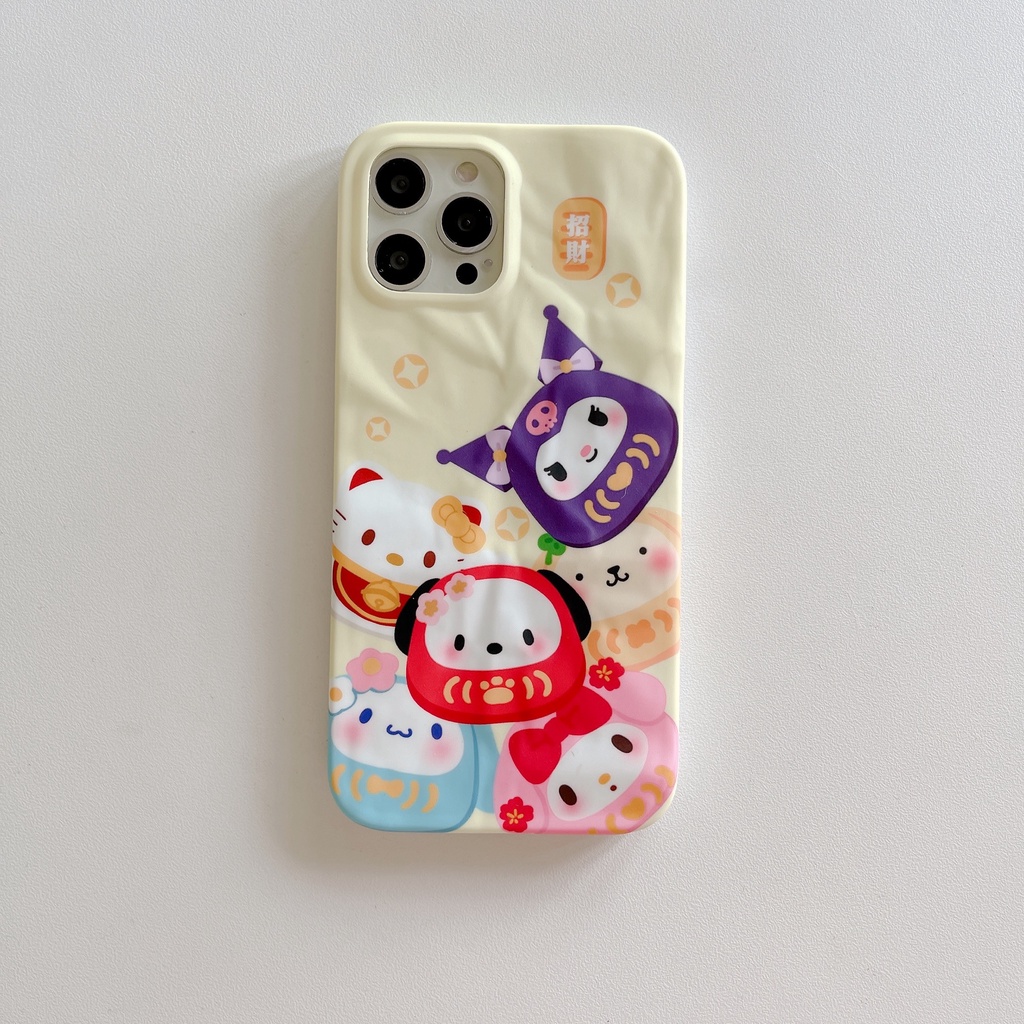 Ốp Điện Thoại Họa Tiết Hoạt Hình Kitty Và Kuromi 3D Dễ Thương Chống Sốc