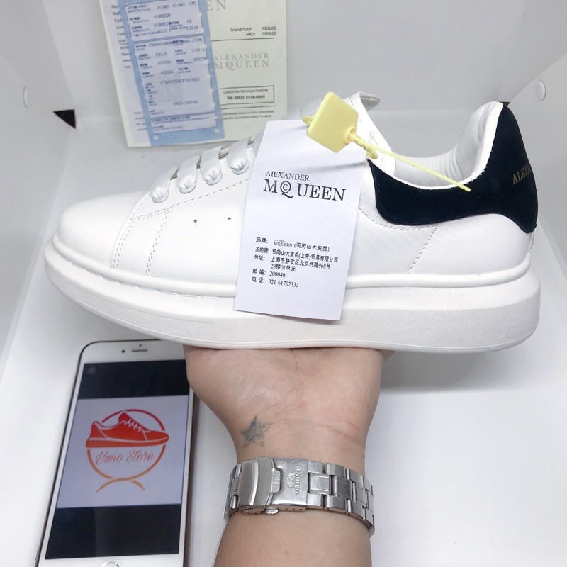 [ Hot Trend - Dây Lụa ] Giày thể thao McQ gót nhung đen dây lụa cao cấp - Yuno  | BigBuy360 - bigbuy360.vn