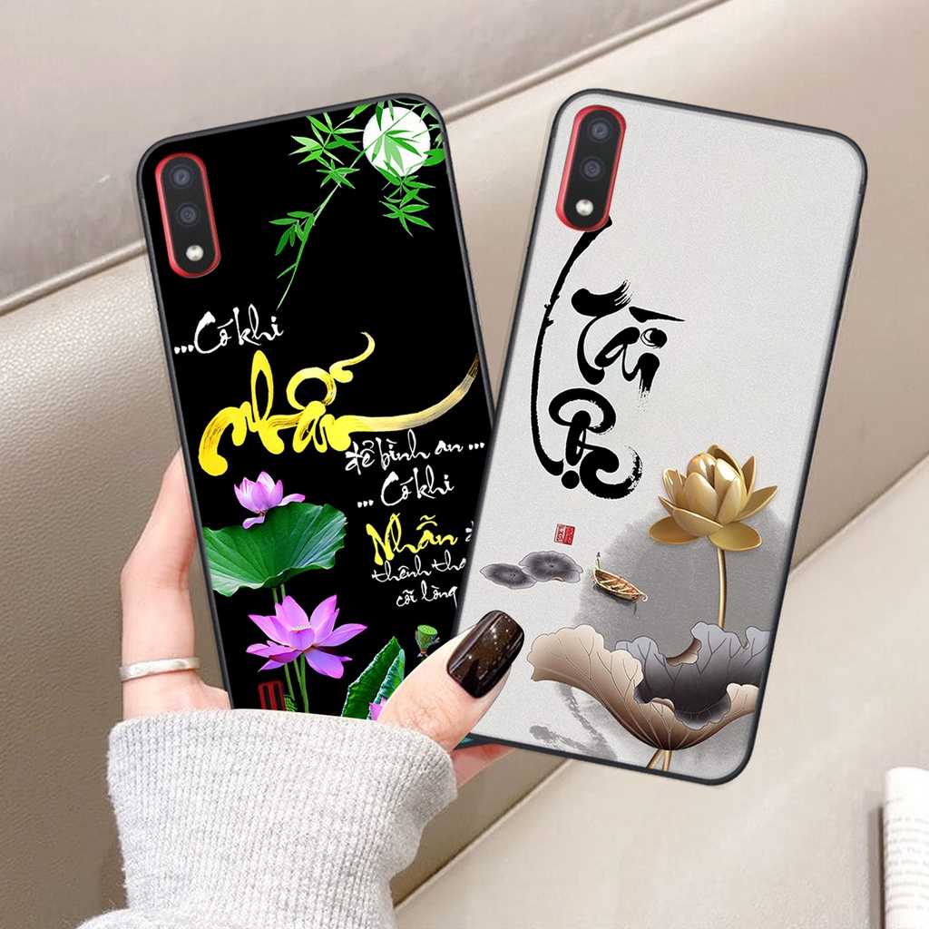 Ốp lưng Samsung Galaxy A01 in hình chữ tài chữ lộc, Cha Mẹ, bình an SIÊU ĐẸP
