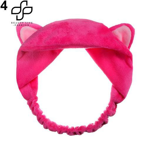 Băng đô tai mèo bằng vải mềm mại dễ thương cho nữ