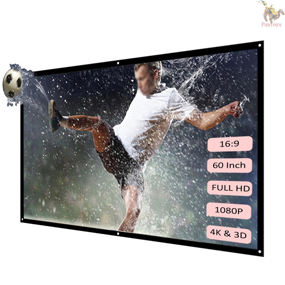 Màn Chiếu Treo Tường H60 60 "Hd 16: 9 60 Inch