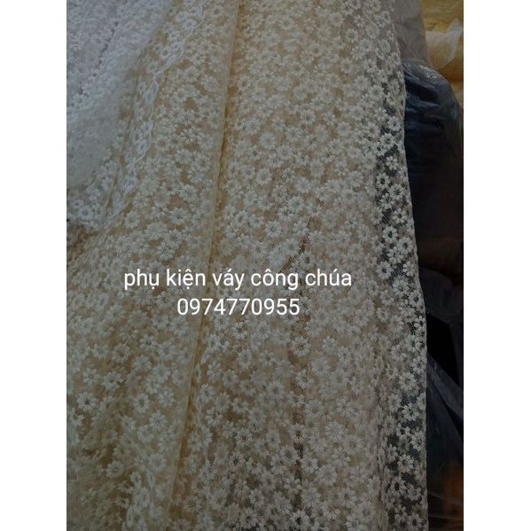 Vải ren  thêu hoa  loại đẹp