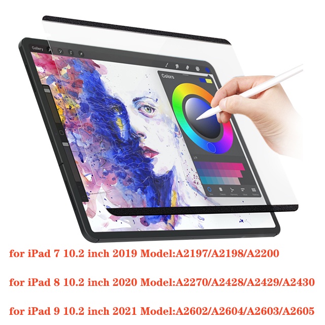 Magnetic Paperlike Removable Screen Protector Film for iPad Air 4 5 10.9 Pro 11 12.9 mini 6 9.7 10.2 10.5 Air 1 2 Detachable Reusable Anti-glare/Matte Film