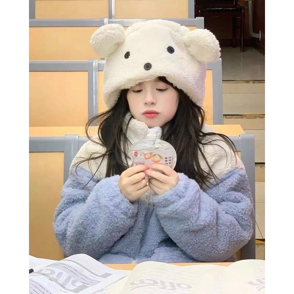 Áo khoác lông nữ hình gấu - FREESHIP - Nana's House