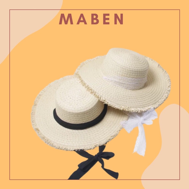 Mũ cói vành to che nắng đi biển- Maben