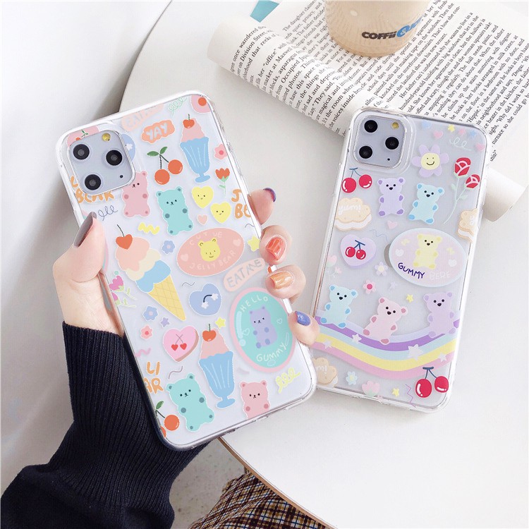 Ốp lưng iphone Gummy Bears viền trong chống ố 6/6plus/6s/6splus/7/7plus/8/8plus/x/xr/xs/11/12/13/pro/max/plus/promax