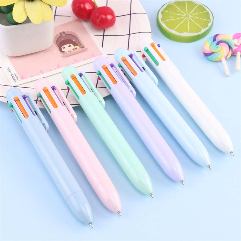 Bút Bi 6 Màu Hình Bánh Macaron Dễ Thương
