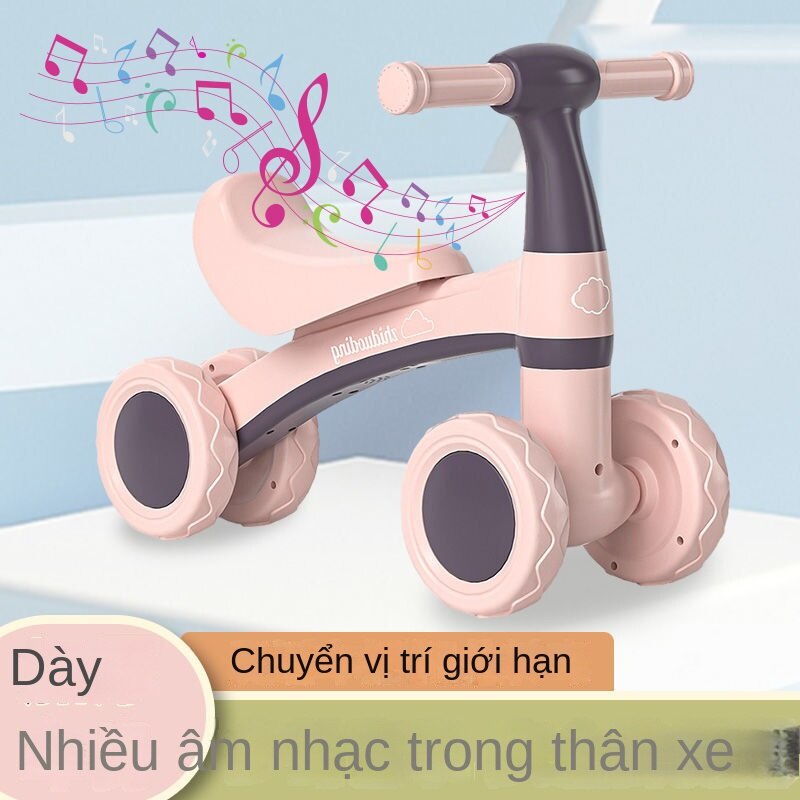 Xe Scooter Đồ Chơi Bốn Bánh Có Nhạc Dành Cho Trẻ Em 1-3 Tuổi