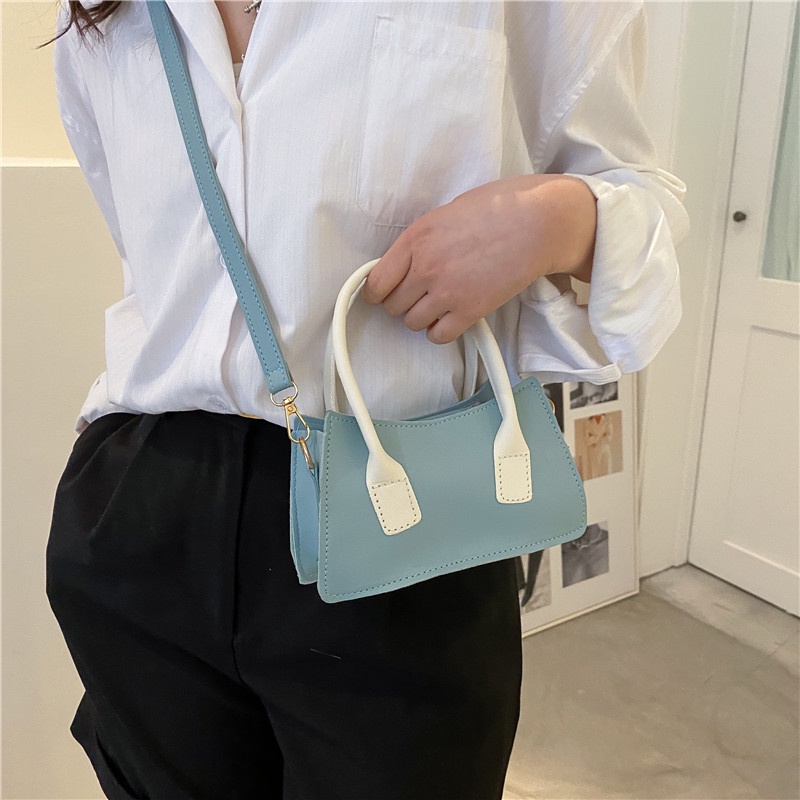 Túi Xách Đeo Vai Hình Vuông Cỡ Nhỏ Phối Dây Đeo Sợi Xích Thời Trang Cho Nữ