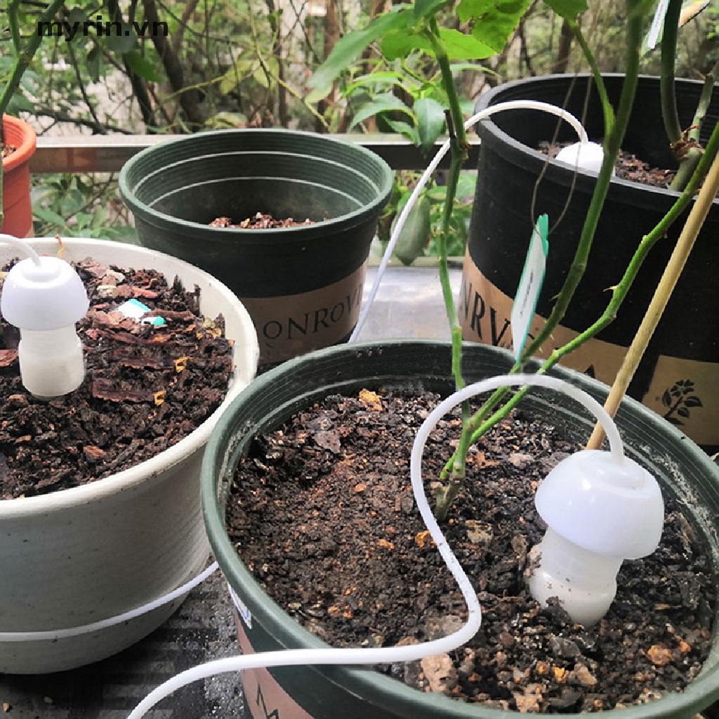 Set 4 Đầu Tưới Nước Nhỏ Giọt Tự Động Bằng Gốm Cho Cây Cảnh