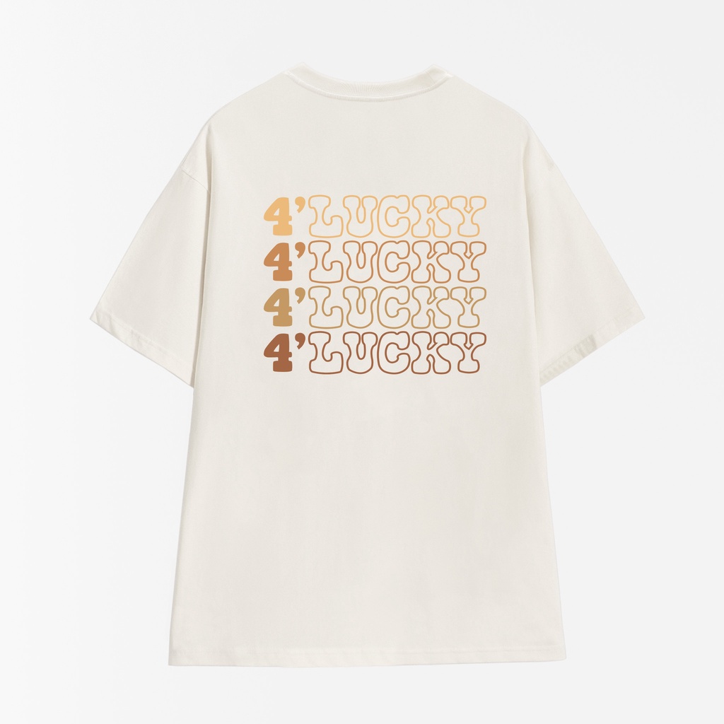 Áo form rộng Unisex 4lucky 6042, Chất cotton 100%, 2 chiều dày, mềm