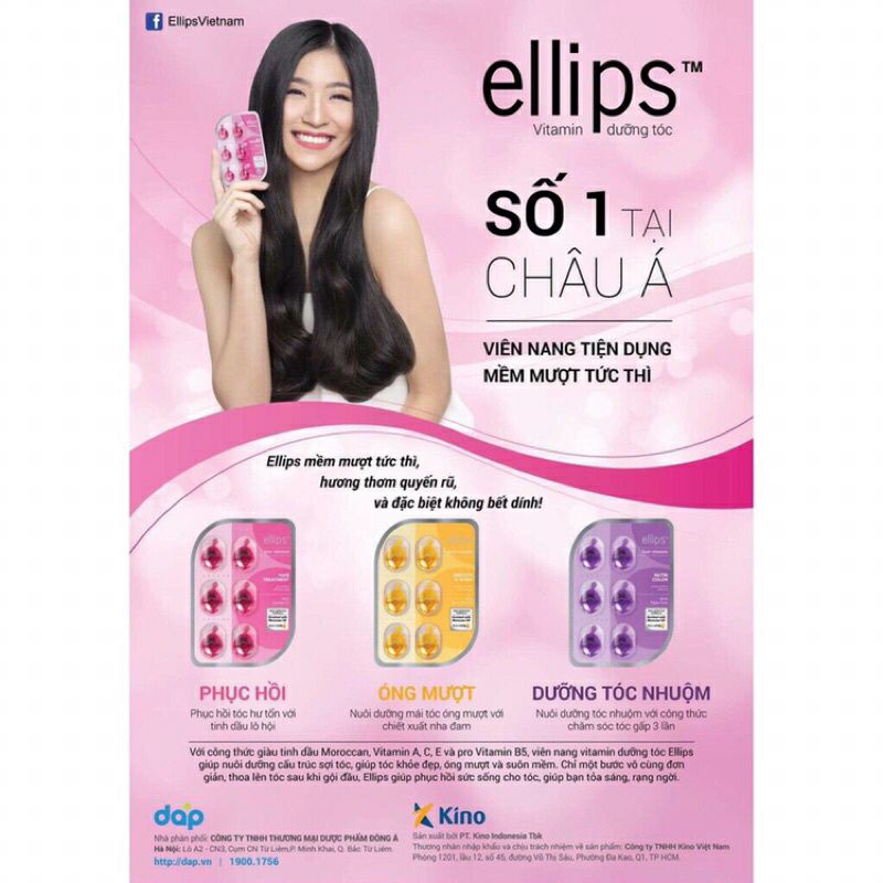 Serum dưỡng tóc  Ellips vỉ 6 Viên