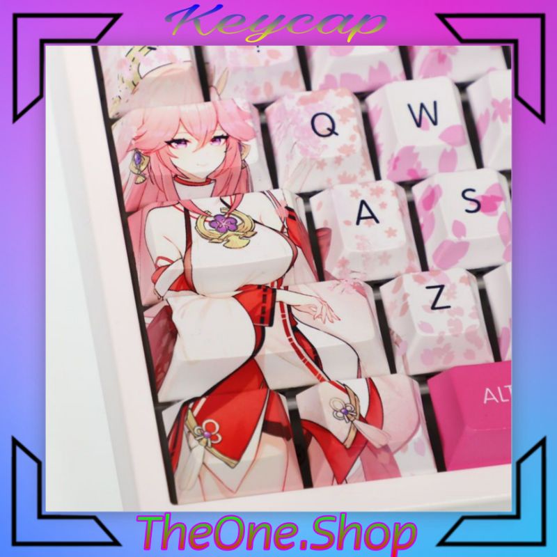Keycap Yae Miko - Gensin Impact XDA profile làm từ nhựa PBT siêu bền