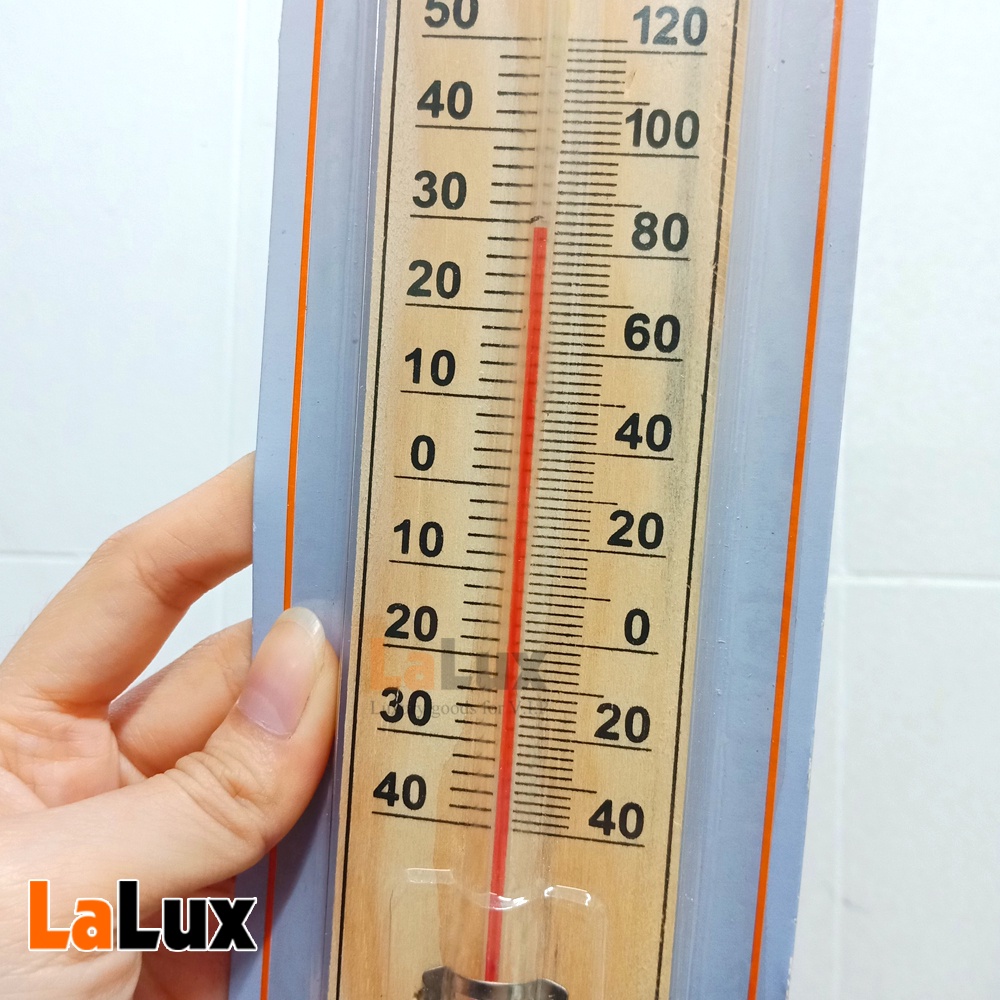 Nhiệt kế Đo nhiệt độ phòng, tủ lạnh, chuồng nuôi treo tường bằng gỗ
