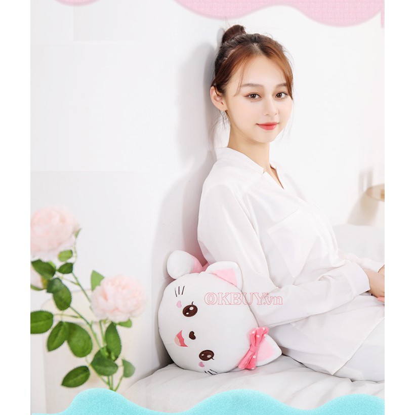 Gối nằm massage cổ vai gáy hồng ngoại pin sạc hello kitty YJ-68