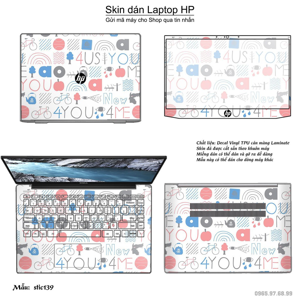 Skin dán Laptop HP in hình Hoa văn sticker _nhiều mẫu 23 (inbox mã máy cho Shop)
