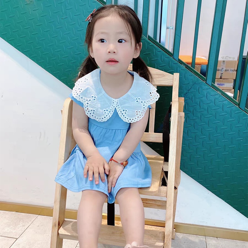 Đầm Công Chúa Chất Liệu Denim Phong Cách Hàn Quốc Cho Bé Gái