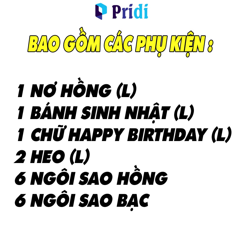 (A01) Set Bóng Trang Trí Sinh Nhật Happy Birthday Heo Peppa - Bóng Bay Trang Trí Sinh Nhật Cho Bé Gái - PRIDI