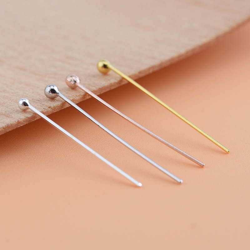 █diy゜ S925 Bạc●Phụ Kiện Kim Đầu Tròn Cỡ Lớn Bằng Bạc 925 Dùng Làm Trang Sức DIY