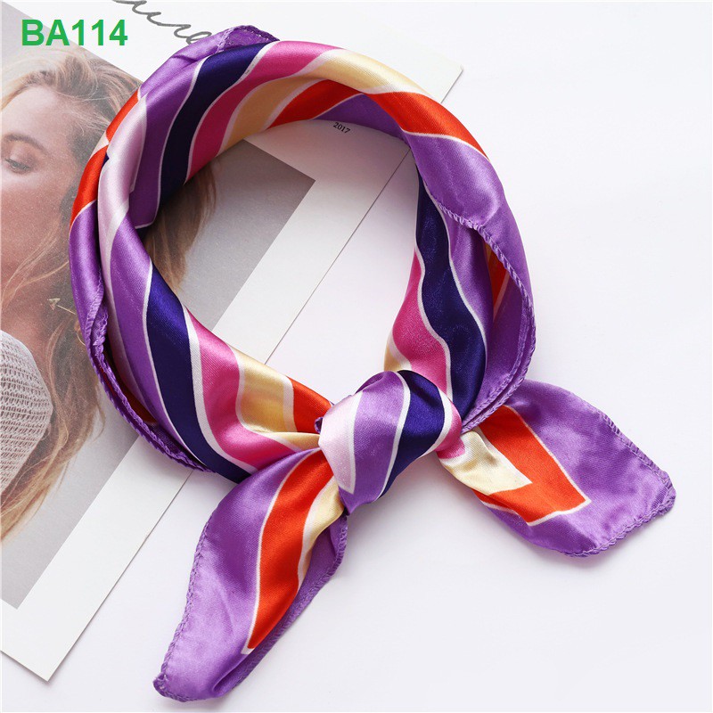 Khăn Bandana khổ vuông 50x50cm làm áo yếm, quàng đầu, tạo kiểu - Khăn vuông lụa TEMI206