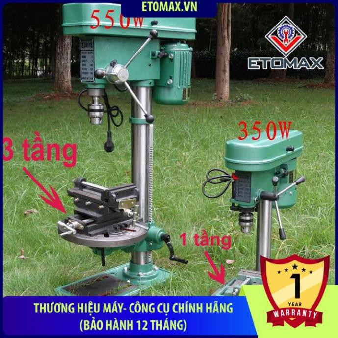 Bàn trượt hai chiều tịnh tiến kết hợp ê tô khoan bàn 3 tầng, Hàng cao cấp, Gang thép nguyên khối.