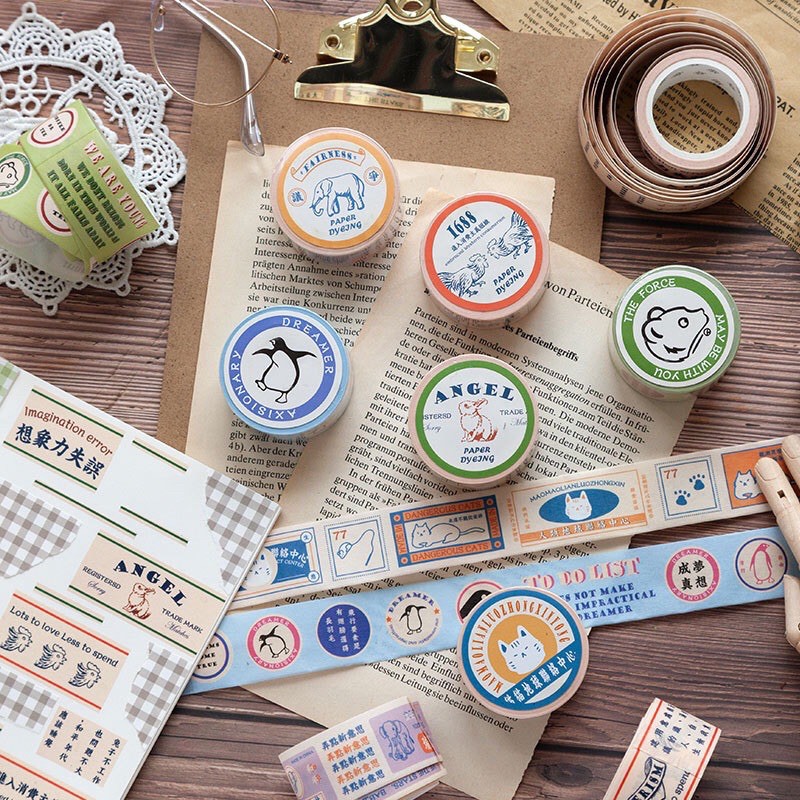 Băng dính trang trí washi tape vintage thời xưa