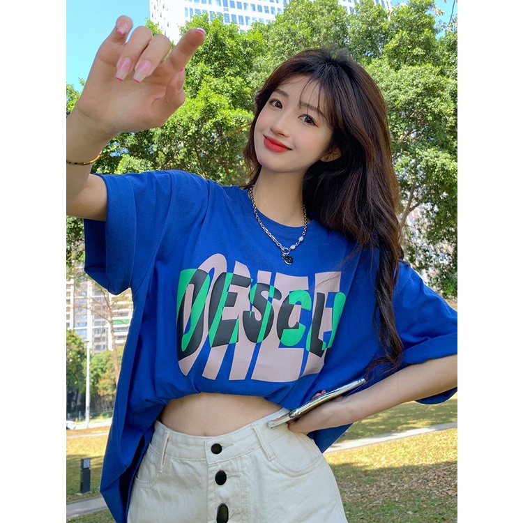 NRVP Áo Thun Nữ Tay Ngắn In Hình Phong Cách Hàn Quốc Thời Trang Mùa Hè 2022