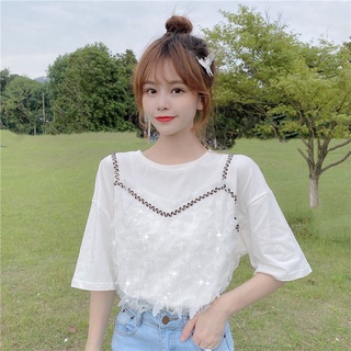 Áo thun nữ cổ tròn tay ngắn plus size