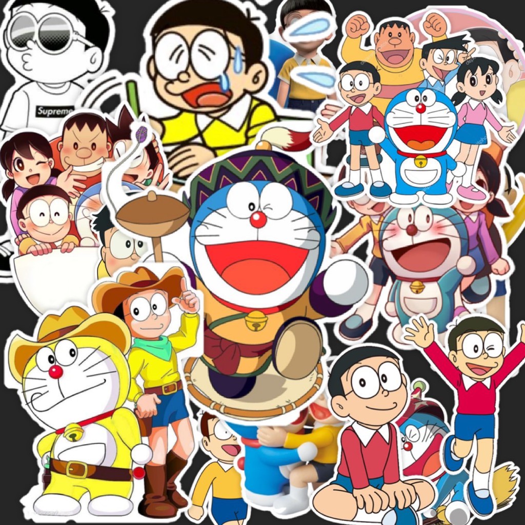 STICKER NOBITA DOREMON SIÊU CHẤT DÁN TRANG TRÍ ĐT LAPTOP VALI TƯỜNG TỦ KỆ MŨ BẢO HIỂM XE MÁY NOTEBOOK