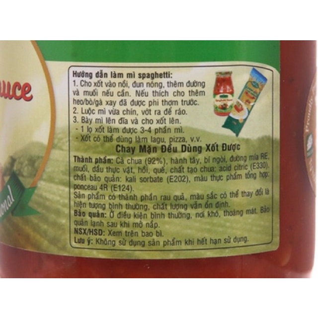 Sốt Mì spaghetti Golden Farm Hũ 370G vị truyền thống GOODYSHOP