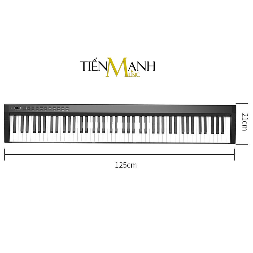 Đàn Piano Điện Konix PH88C 88 Phím nặng Cảm ứng lực Có Loa - Loa kép, Bluetooth, Sustain Pedal, Cáp sạc, Bộ sạc.