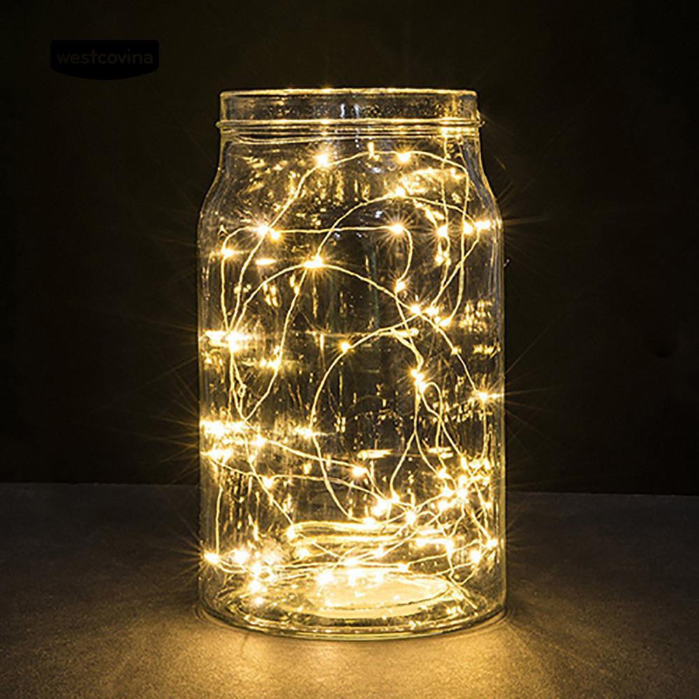 Dây đèn led 2m 20 đèn chạy bằng pin dùng trang trí tiệc Giáng Sinh