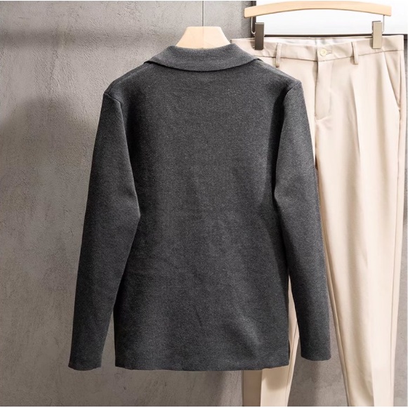 Áo Khoác Cardigan Dệt Kim Dáng Ôm Phong Cách Hàn Quốc Cho Nam Giới