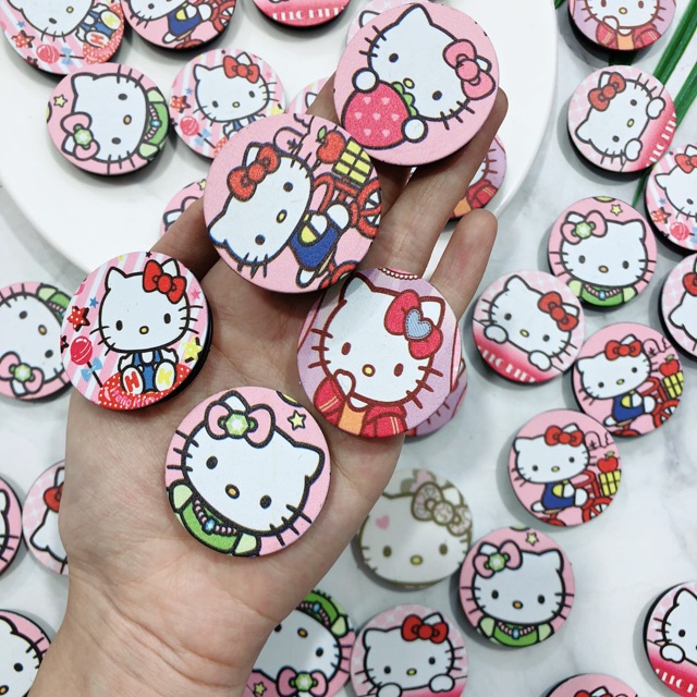 [XẢ KHO]Giá Đỡ Popsocket Dán Sau Ốp Lưng Điện Thoại Hình Tròn Hình Kitty