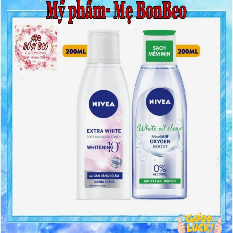 Bộ đôi NIVEA Sáng da sạch nhờn (NHH 200ml+ NTT 200ml)