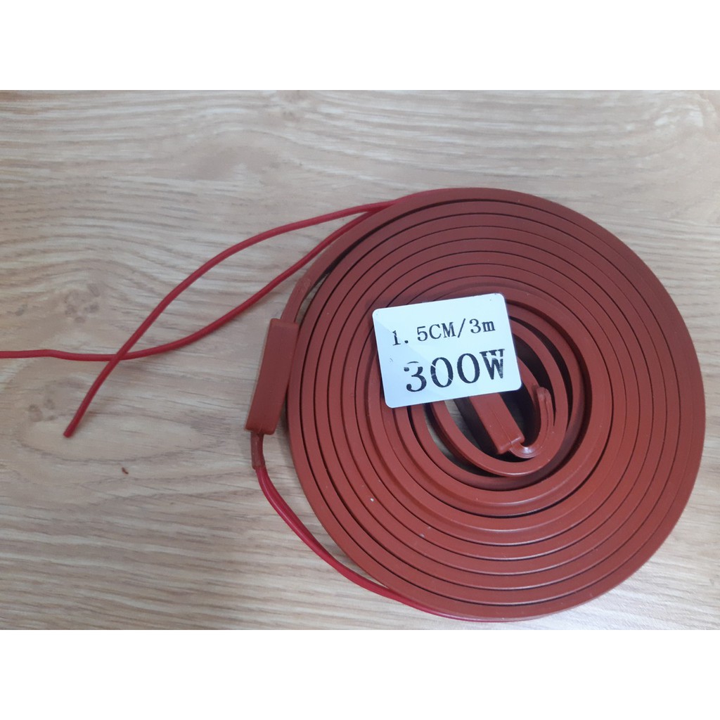 Dây điện trở silicone sưởi cửa, xả dàn ống kho lạnh dài 3m-300w
