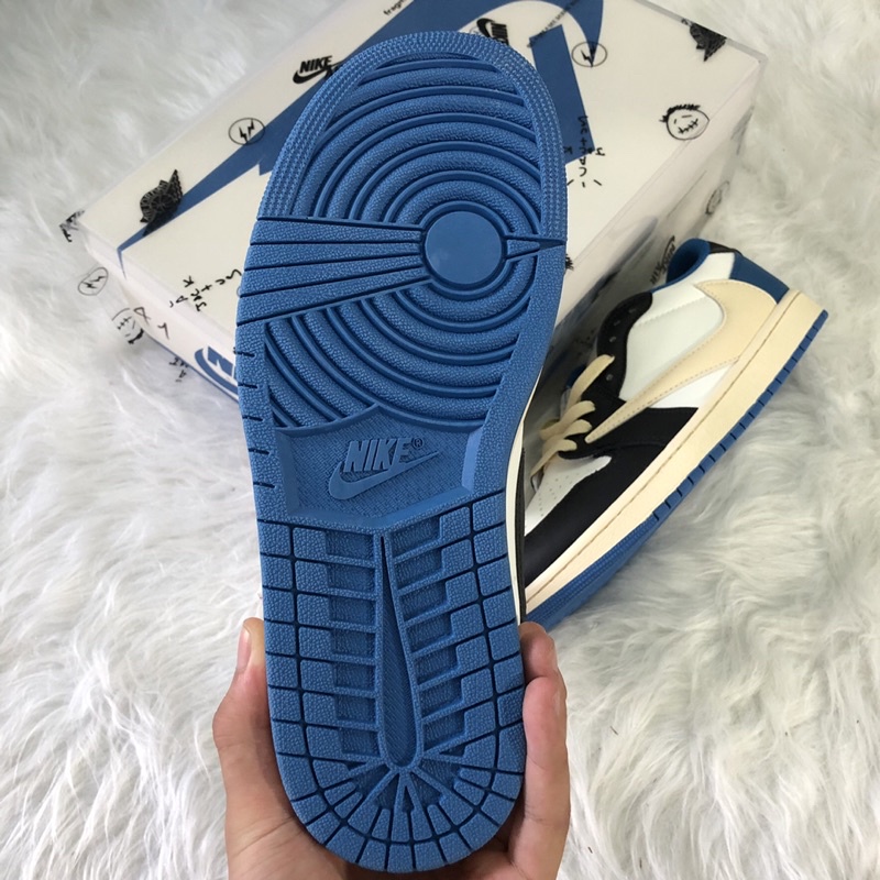 Giày thể thao nam nữ Jordan 1 Low Fragment x Travis Scott hàng 1:1 chuẩn