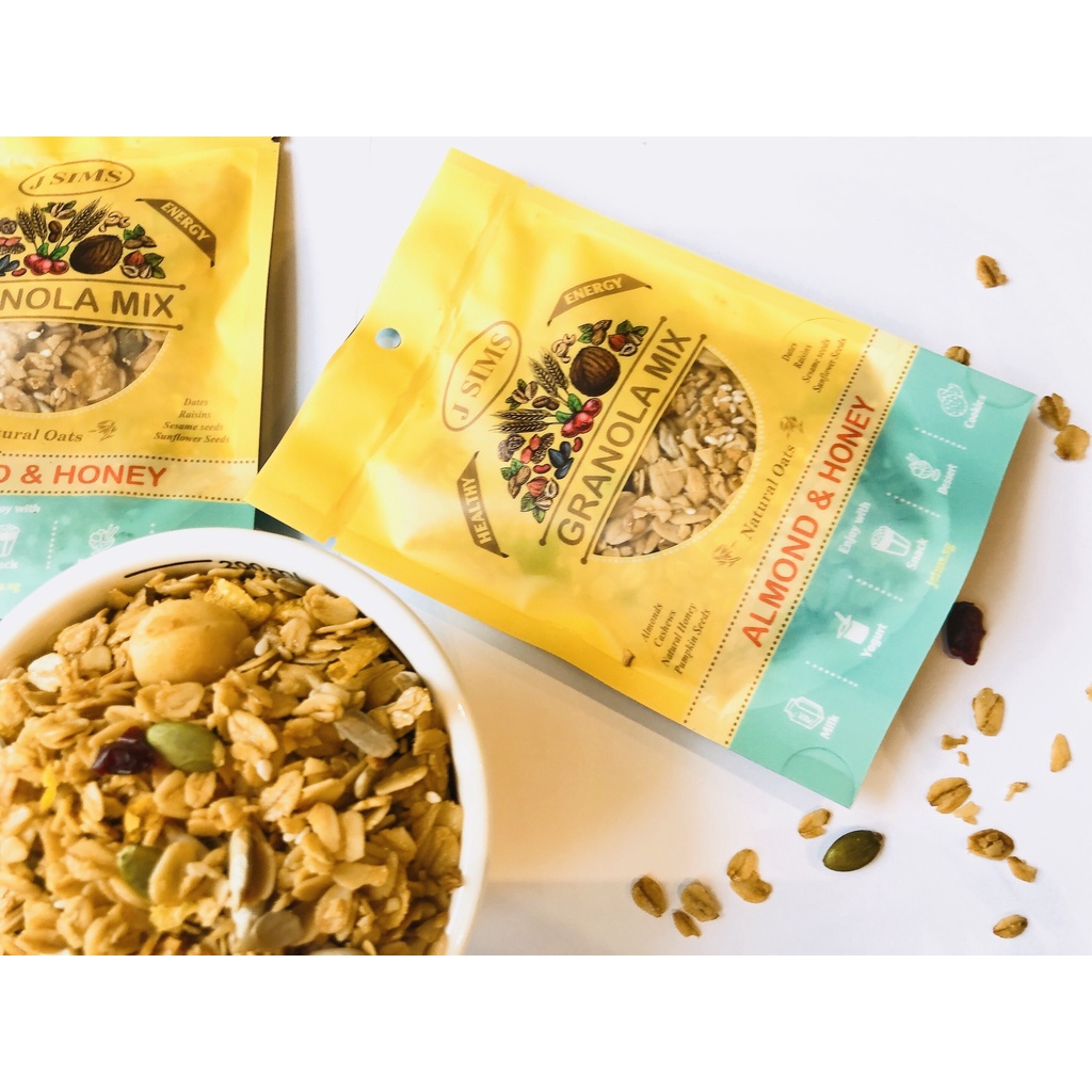Đồ Ăn Vặt - Ngũ Cốc Giảm Cân Siêu Hạt - Hoa Quả - Trái Cây - Dinh Dưỡng Yến Mạch OHH GRANOLA 45g ANNI Group