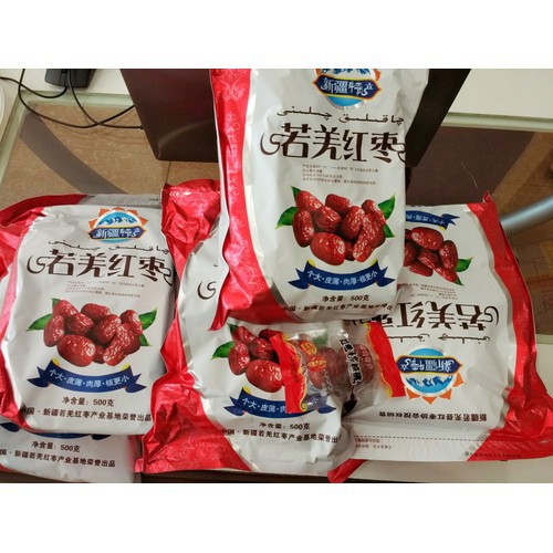 Túi 500g Táo Đỏ Khô Tân Cương Ngon Ngọt Hàng Chất Lượng Loại 1 (sản phẩm đóng gói như hình)