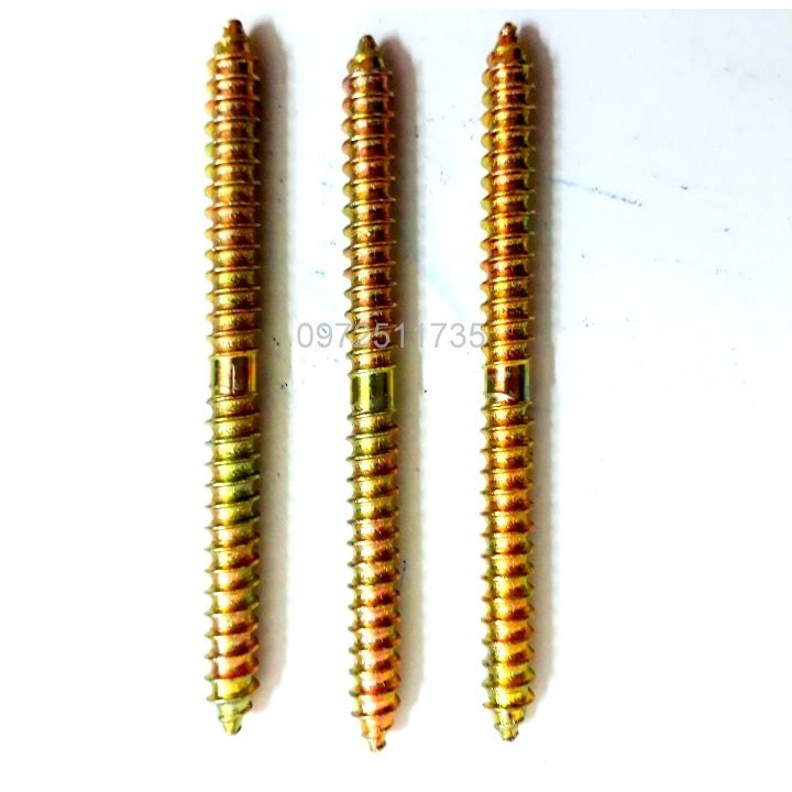 Vít cầu thang, vít gỗ 2 đầu ren M8x100- túi 20 con