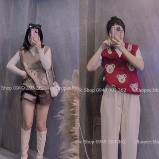 Áo len ghile hình gấu cho nữ